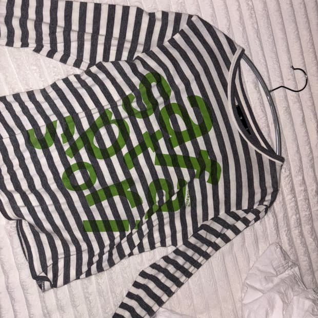 사파리스팟 1/2TICKETING STRIPE BORDER TEE