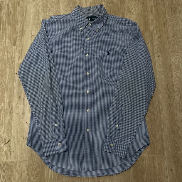 폴로 랄프로렌 클래식핏 버튼다운 체크 셔츠 M/95