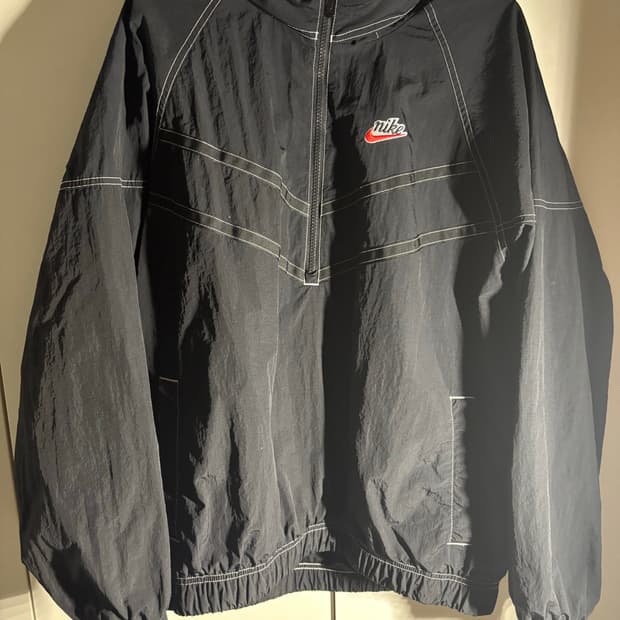나이키 윈드러너 하프집 재킷 바람막이 검정 Xl 희귀매물