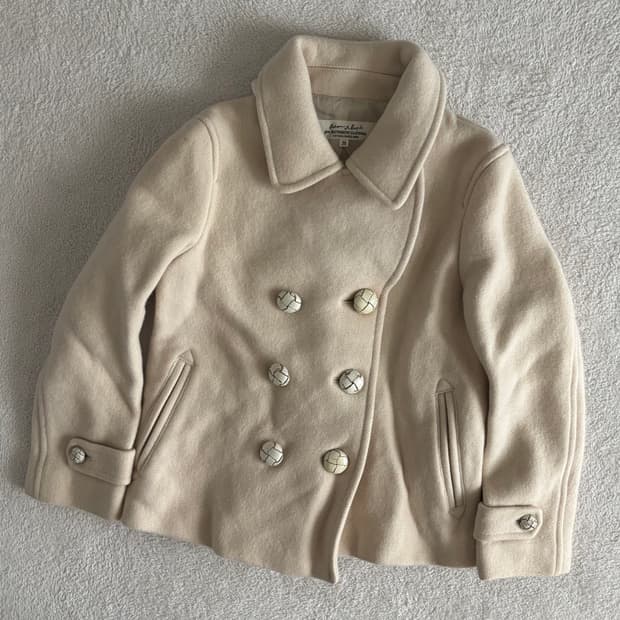 일본빈티지 아이보리 숏 코트