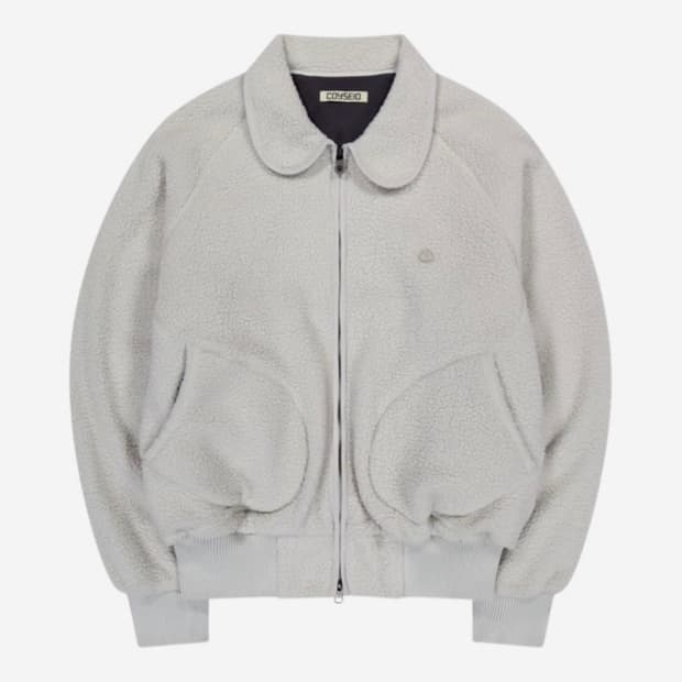 코이세이오 라운드 칼라 플리스 재킷 라이트 그레이 판매