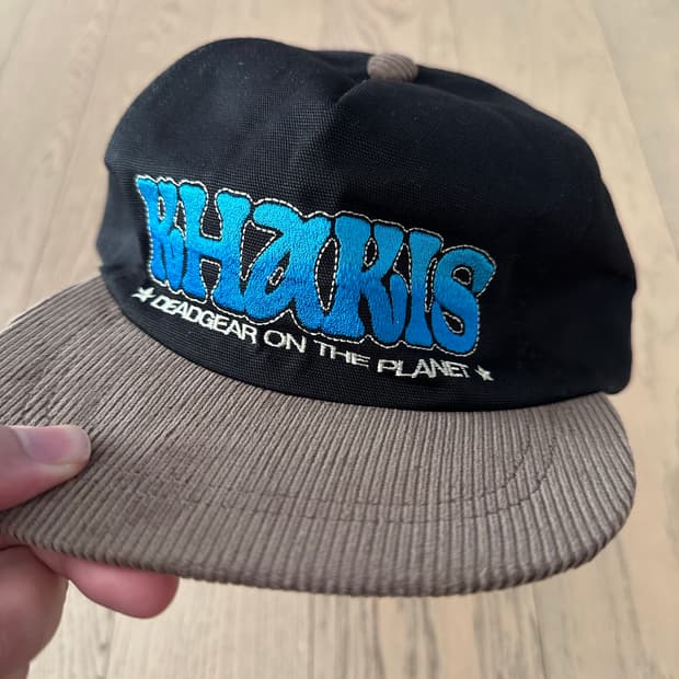 카키스 코듀로이 모자(블루 로고)