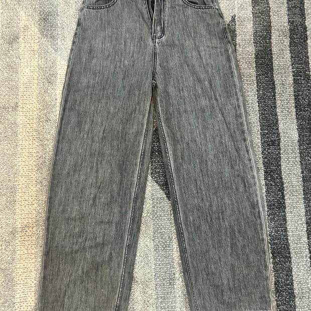 Glw 이지 와이드 데님 팬츠 그레이