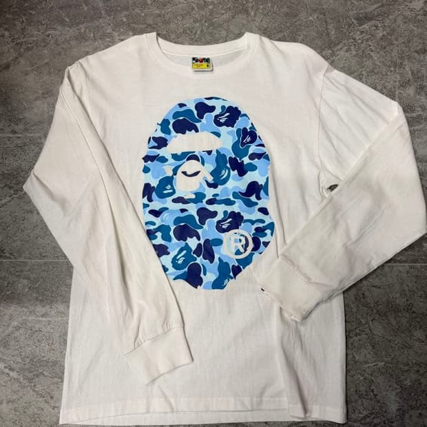 베이프 ABC 카모 빅 에이프 헤드 롱슬리브 티셔츠