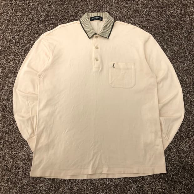 입생로랑 아카이브 카라 롱슬리브 티셔츠