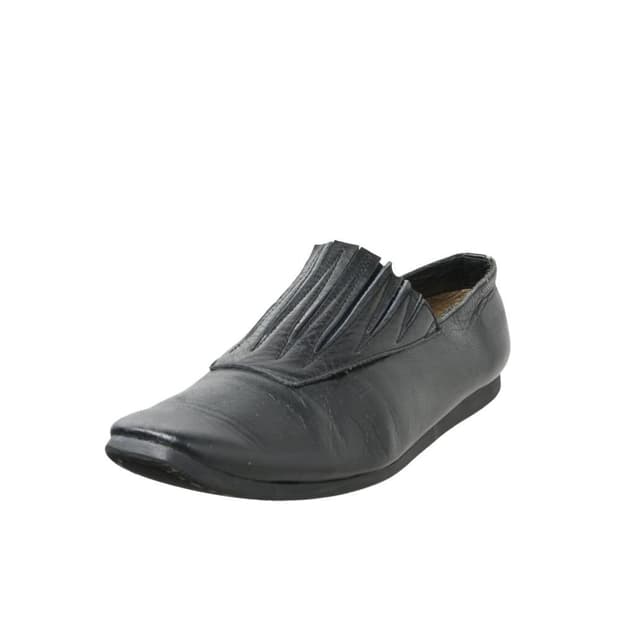 요지 야마모토 와이즈 컴퍼니 가죽 플랫슈즈