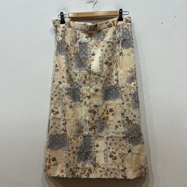 JPN 플라워 패턴 스커트 치마