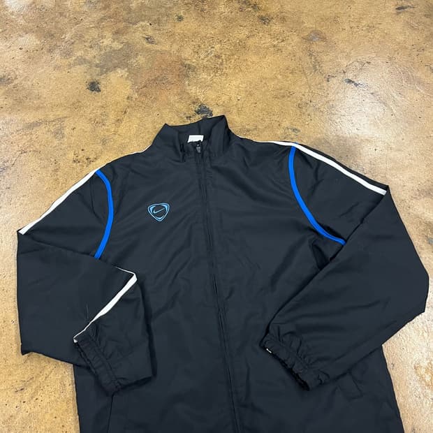 [정품/M] 나이키 블랙 트랙 블루 바람막이 b19