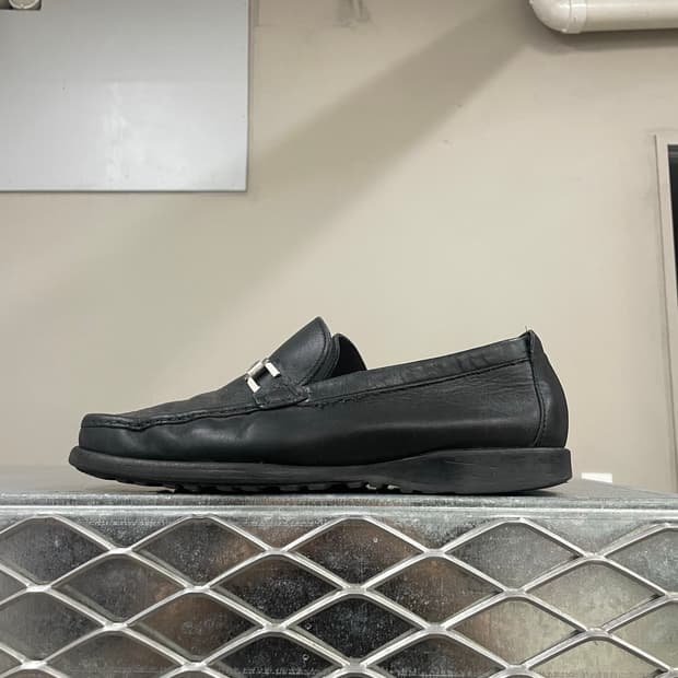 페레가모 레더 로퍼 블랙 28CM EE