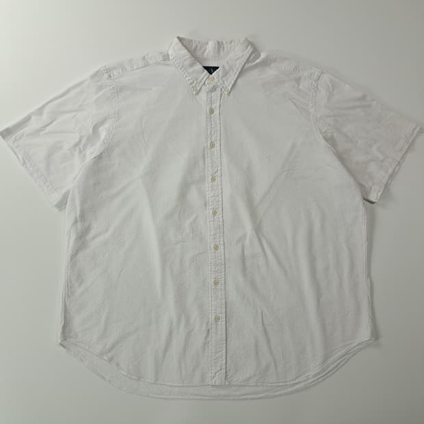 CK929 2XB 폴로 00s 시어서커 화이트 반팔 셔츠 남방