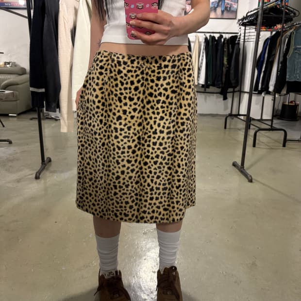 일제 빈티지 레오파드 치마