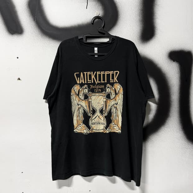 VTG 빈티지 게이트키퍼 빅 프린팅 펑크 티셔츠