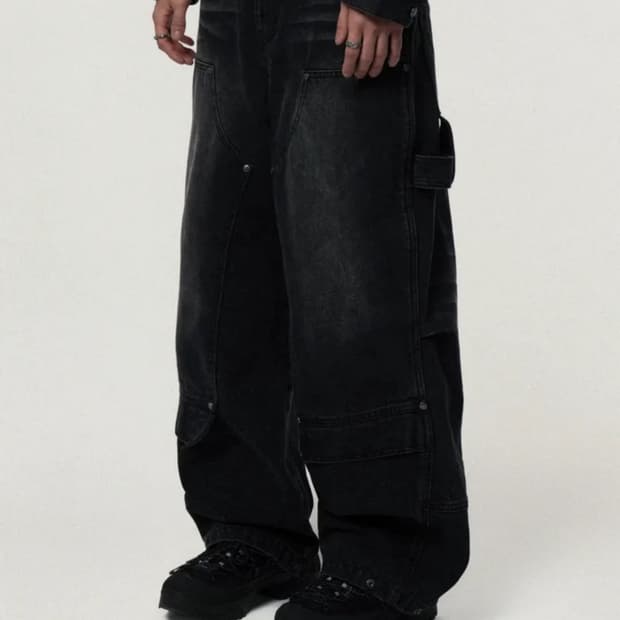 (새상품) IDWS 카펜더 데님팬츠 블랙 