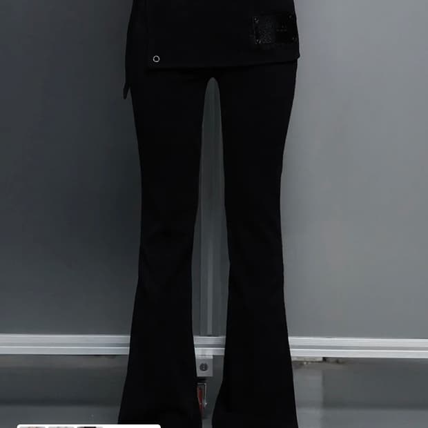 (새상품) 에트오소메 신상 부츠컷 팬츠 블랙
