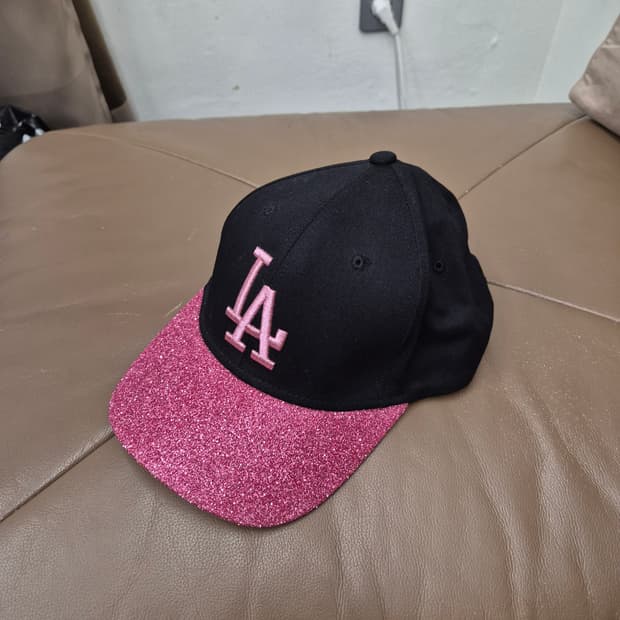 MLB / 블랙 핑크 LA 글리터 볼캡