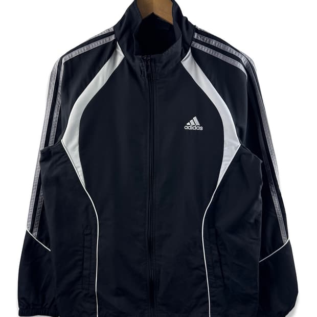 아디다스 검흰 그레이 바람막이1988