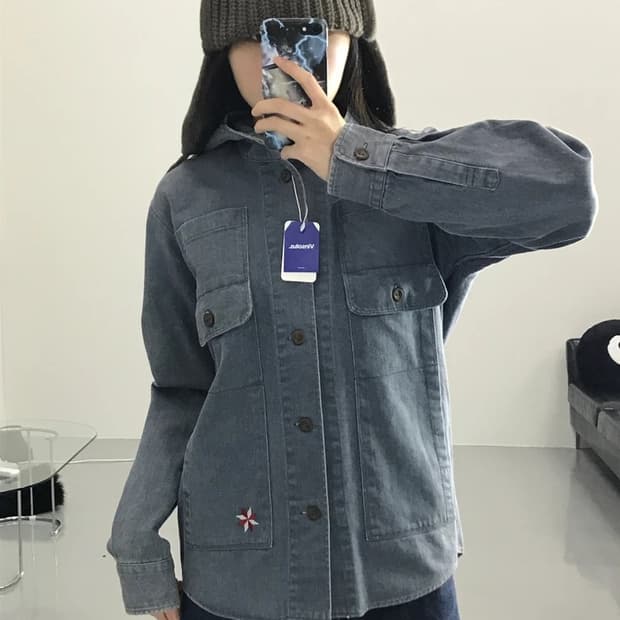 00's 나스웜 DAKOTA 후드 데님 셔츠 자켓