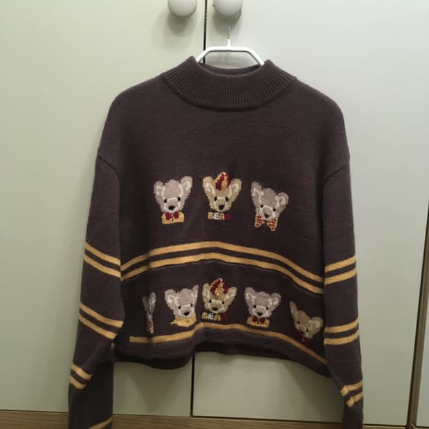 빈티지 곰돌이 니트