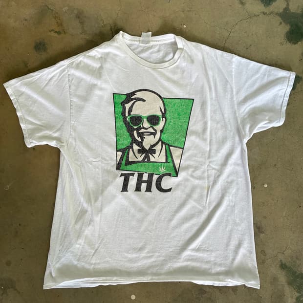 00s kfc marijuana parody tshirt 