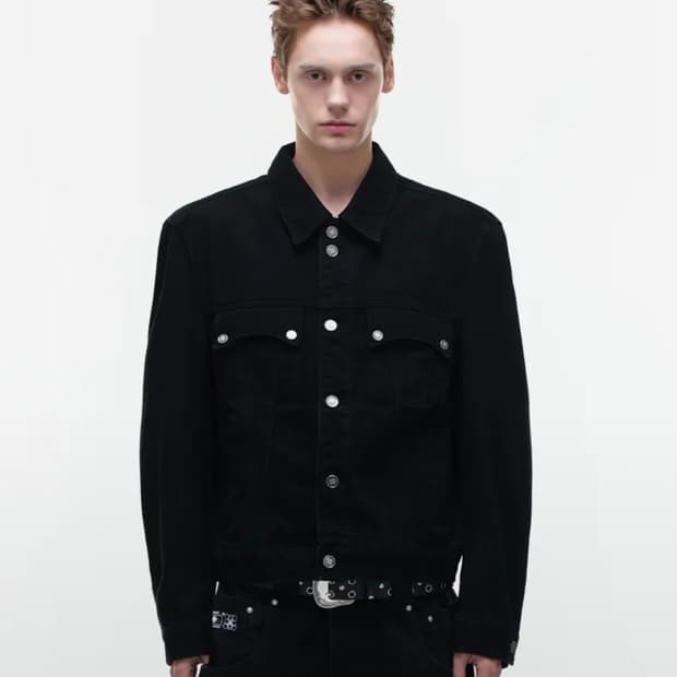 Opus0012 블랙 데님 자켓