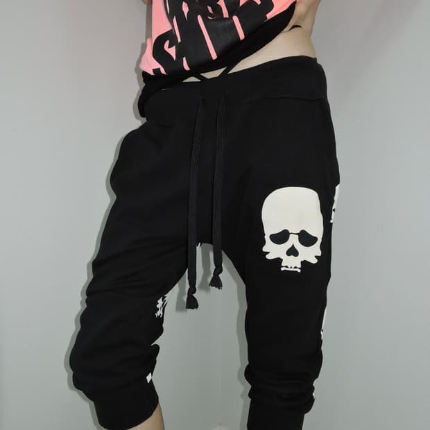 Skull All-Over Pattern Jogger Pants
