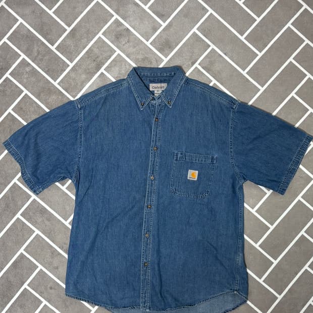 칼하트 데님 하프셔츠
