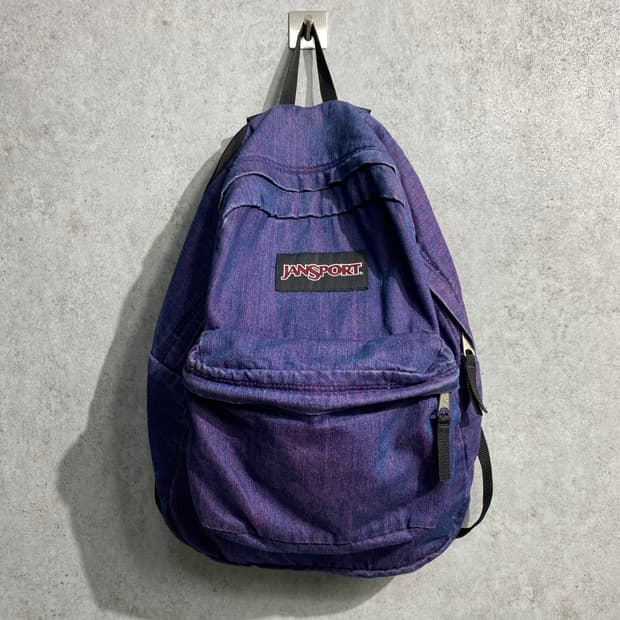 [37*54] Jansport 잔스포츠 퍼플 워시드 데님백팩