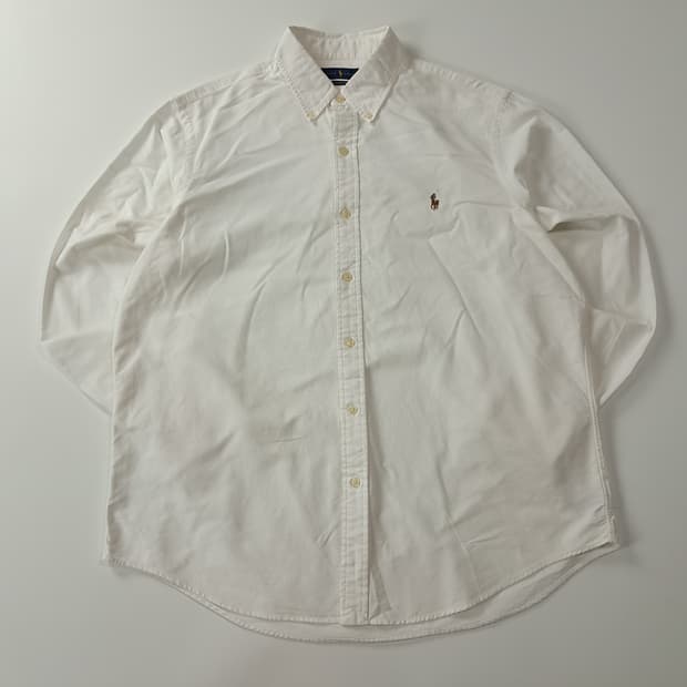 CA675 XL 폴로 클래식핏 QR 화이트 셔츠 남방
