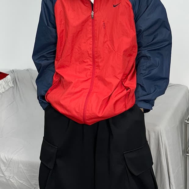 나이키 00s 올드스쿨 배색 바람막이 2XL