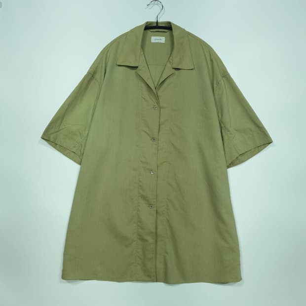 21FW LEMAIRE 르메르 코튼 실크 컨버터블 드롭 숄더 쇼트 슬리브