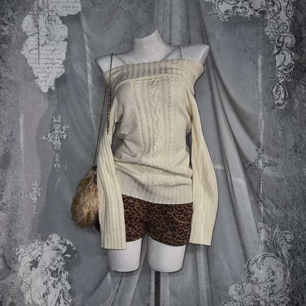 리즈리사 오네 오픈숄더 라떼갸루 코디세트 