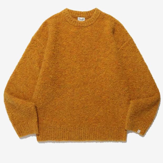 피지컬에듀케이션디파트먼트 부클 니트 머스타드 M사이즈