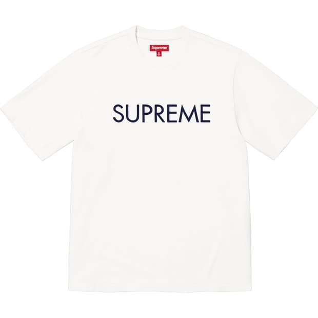 슈프림 캐피탈 숏슬리브 탑 화이트 - 25SS M