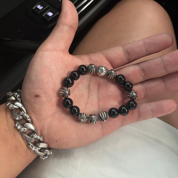 크롬하츠 10mm 8볼 비즈팔찌