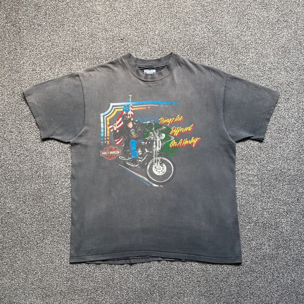 80s 빈티지 할리데이비슨 티셔츠 XL