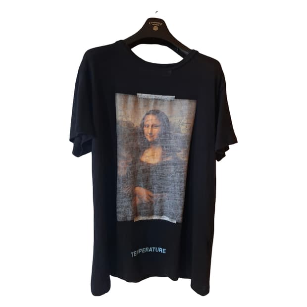 오프화이트 모나리자 남자 오버핏 반팔 티셔츠