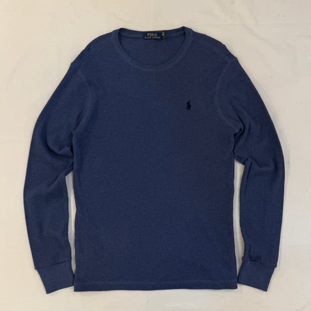 폴로 랄프로렌 와플 써멀 롱슬리브 네이비 블루