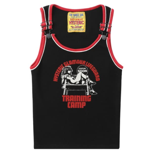 히스테릭 글래머 graphic strap tank top