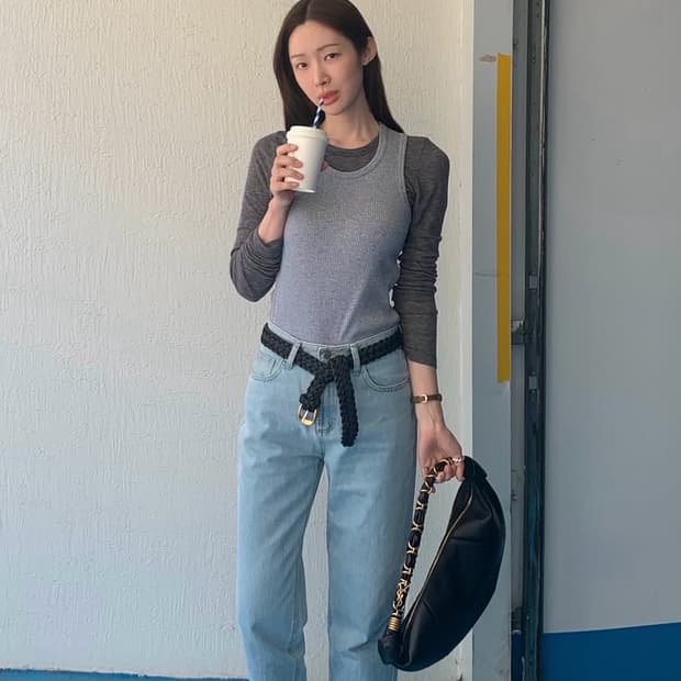 렉토 RECTO 시그니처 위빙벨트 블랙