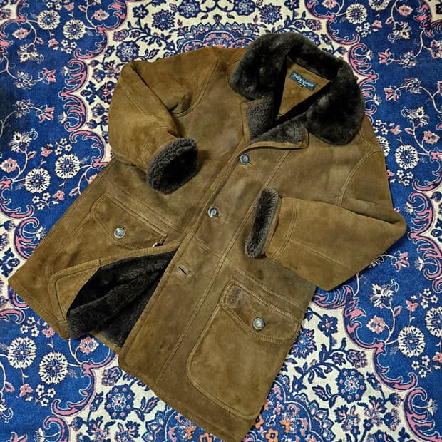 입생로랑 90's 양털 가죽 무스탕 100-105size