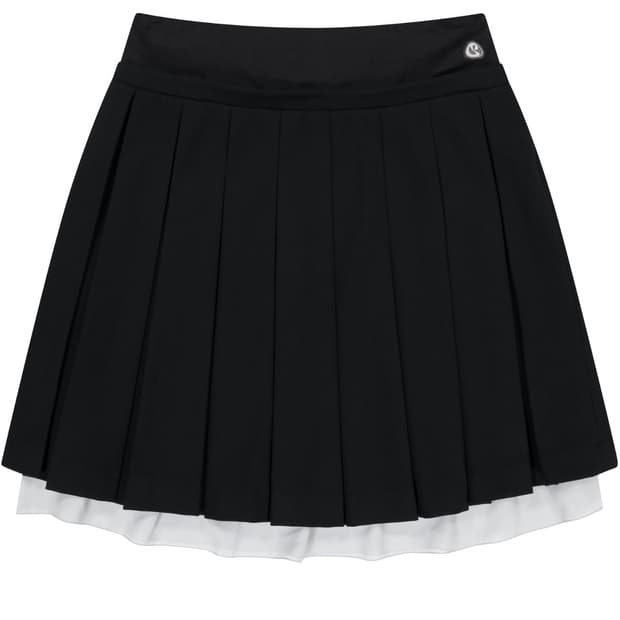 새상품) 코이세이오 더블 플리츠 스커트 블랙 1사이즈