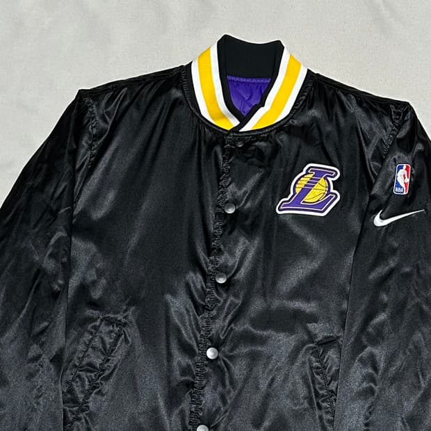 L 나이키 NBA 레이커스 리버시블 바시티 자켓
