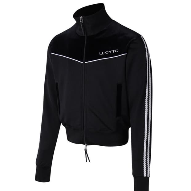 Piping Line Track Zip Up Jacket_[Black]