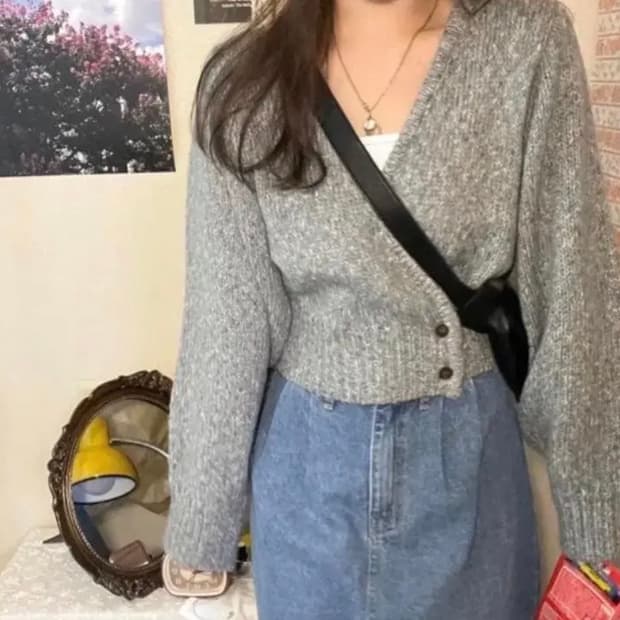 보카시 랩가디건 모리걸