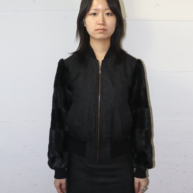 드리스 반 노튼 퍼 슬리브 블루종