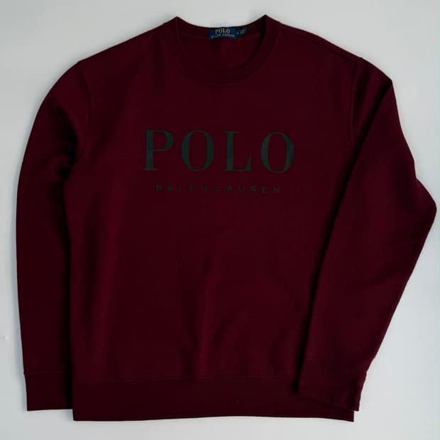 [M] 폴로 랄프로렌 빅로고 버건디 스웻 셔츠 맨투맨