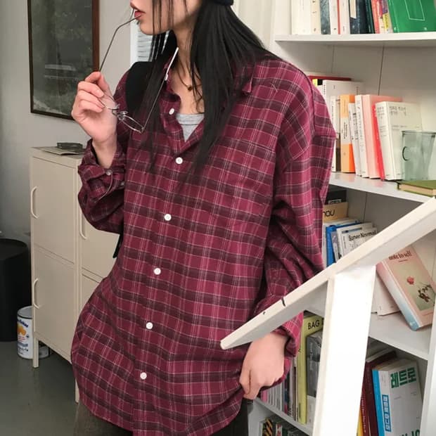 원더원더 빈티지 체크 셔츠