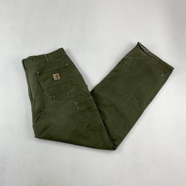 칼하트 OG 카키 더블니 워크 팬츠 (36)