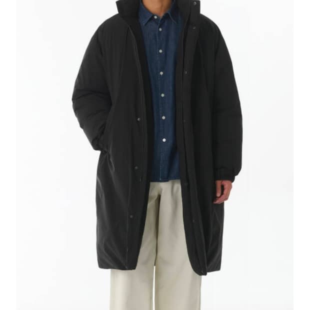 무신사 스탠다드 데일리 미니멀 롱 패딩 파카 XL 블랙 팜. 무탠다드