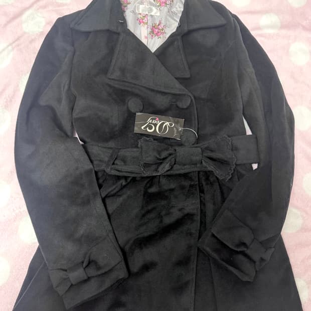 디어리 리본 블랙 코트 히메갸루 플로럴 라떼갸루오네갸루리즈리사고전큐롯